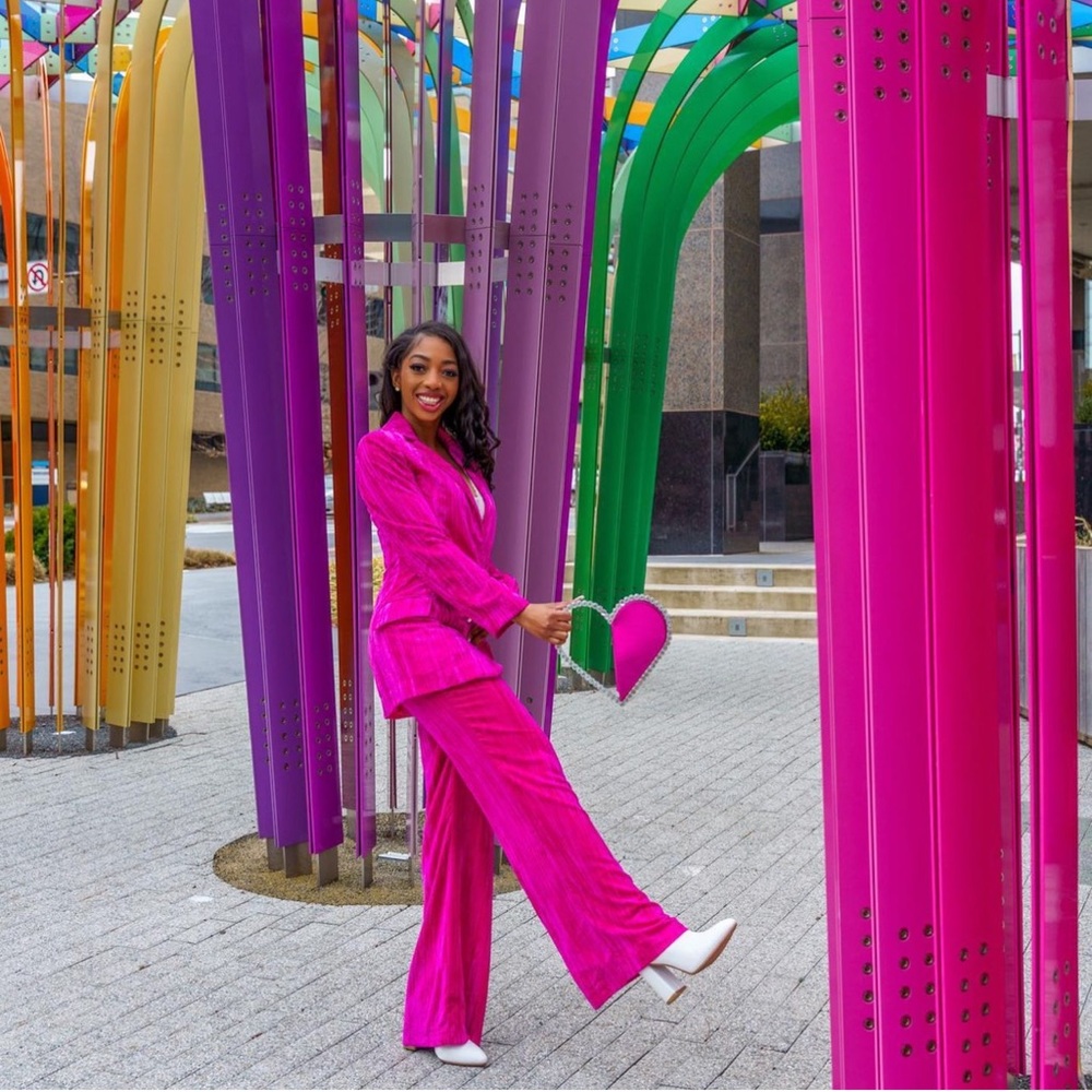 Nastygal pink oversized suit